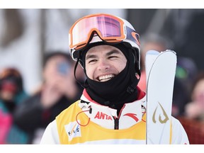 SENBOKU, JAPAN - FEBRUARY 24: Mikael Kingsbury of Canada celebrates during day two of the Men's FSI Freestyle Skiing World Cup Tazawako on February 24, 2019 in Senboku, Akita, Japan.
