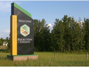 A sign designating the boundary between the City of Calgary and the Municipal District of Rockyview is shown on the eastern Calgary city limits, near Chestermere on Tuesday, June 18, 2019. Jim Wells/Postmedia