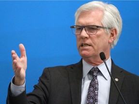 Jim Carr, the federal government's special representative for the Prairies, speaks at a Calgary Chamber of Commerce luncheon on Tuesday, Jan. 14, 2020.