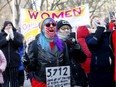 Over 100 supporters braved the cold to take part in the 4th annual Womxns March in downtown Calgary on Saturday, January 18, 2020.