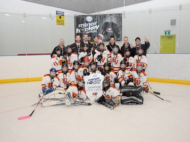 Calgary Herald, Jan. 19, 2020 The Bow Valley 2 Black Flames were crowned the Atom 2 South champions following Esso Minor Hockey Week play in Calgary, which wrapped up on Jan. 18, 2020. coryhardingphotography.com