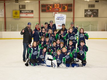 Calgary Herald, Jan. 19, 2020 The Atom 3 North Division champions following Esso Minor Hockey Week, which ended in Calgary on Jan. 18, 2020, was Springbank 3 Green. coryhardingphotography.com