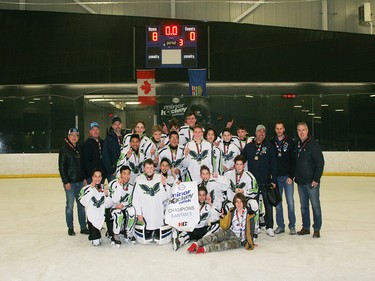 Calgary Herald, Jan. 19, 2020 Champions of the Bantam 5 Division of Esso Minor Hockey Week, which wrapped up in Calgary on Jan. 18, 2020, were the Glenlake 5 Hawks. coryhardingphotography.com