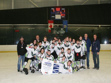 Calgary Herald, Jan. 19, 2020 The Bantam 6 Blue Division Esso Minor Hockey Week champs, crowned in Calgary on on Jan. 18, 2020, were the Glenlake 6 Hawks. coryhardingphotography.com