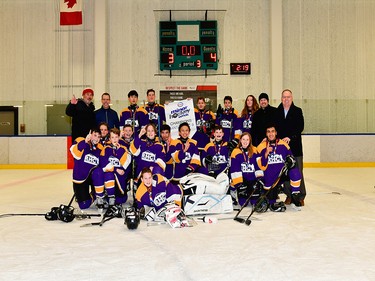 Calgary Herald, Jan. 19, 2020 The RHC Mustanges captured the Esso Minor Hockey Week crown in the Bantam Rec B Division in Calgary on Jan. 18, 2020. coryhardingphotography.com