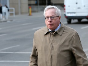 Retired Calgary neurologist Dr. Keith Hoyte leaves the Calgary Courts Centre on Monday, January 6, 2020 after pleading guilty to sexually assaulting 28 patients dating back to the 1980s.