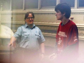 Alexandre Bissonnette arrives at the court house in Quebec City on Tuesday, February 21, 2017. Quebec's highest court will hear arguments today on the length of the sentence handed down to convicted Quebec City mosque shooter Alexandre Bissonnette. The accused won't be present today as Crown and defence make their arguments at the Quebec City courthouse.