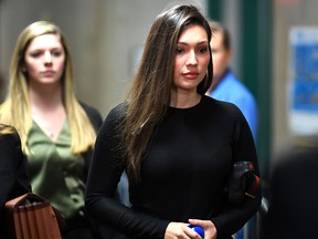Former actress Jessica Mann arrives for the trial of Harvey Weinstein at the Manhattan Criminal Court, on Jan. 31, 2020, in New York City.