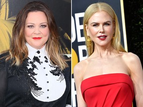 Melissa McCarthy (L) and Nicole Kidman are seen in file photos.