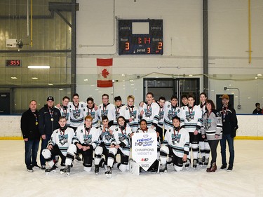 Calgary Herald, Jan. 19, 2020 The Simons Valley 4 Storm blew through their opponents to grab the Midget 5 Esso Minor Hockey Week title in Calgary on Jan. 18, 2020. coryhardingphotography.com