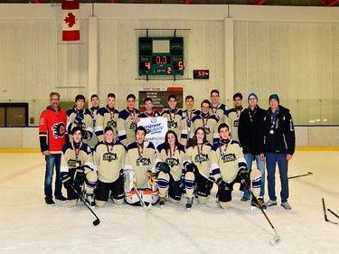 Calgary Herald, Jan. 19, 2020 The Midget Rec A Division champions following Esso Minor Hockey Week, which concluded in Calgary on Jan. 18, 2020, were the RHC Fightin' Irish. coryhardingphotography.com