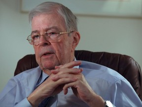 Then-lieutenent-govenor of Newfoundland and Labrador John Crosbie is shown during an interview in his office in St.John's, Jan. 6, 2011.