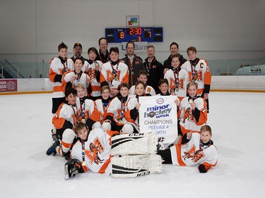 Calgary Herald, Jan. 19, 2020 The McKnight 4 Mustangs were crowned the champs in the Pee Wee 4 North Division during Esso Minor Hockey Week, which wrapped up on Jan. 18, 2020. coryhardingphotography.com