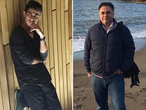 Grade 12 student Arshia Arbabbahrami (L) and Calgarian Kasra Saati (R) were killed when Ukraine International Airlines flight PS752 bound for Kyiv crashed moments after it took off from the Tehran airport. Photos via Facebook.