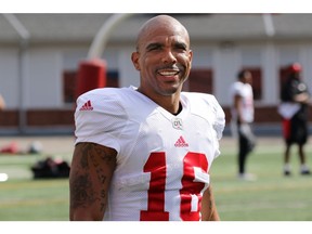 Calgary Stampeders slotback Marquay McDaniel was photographed during training camp at McMahon Stadium in Calgary on Monday May 29, 2017.  Gavin Young/Postmedia Network