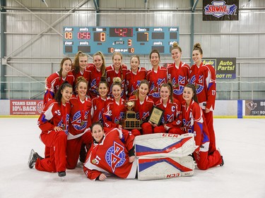 The Calgary BV Blade cut through the U19AA Division as they claimed the U19AA Division title in the Esso Golden Ring ringette tournament in Calgary on Jan. 19, 2020. hiredgunphoto.ca