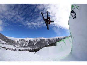 Canada's Rachael Karker of competes in the Women's Ski Modified Superpipe during the Dew Tour Copper Mountain last weekend in Copper Mountain, Colo.