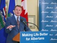 Alberta Health Minister Tyler Shandro speaks at the Peter Lougheed Centre in northeast Calgary on Wednesday, February 19, 2020. The Alberta government has committed $137 million to expand the emergency department and mental health units.