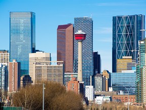 The downtown Calgary skyline