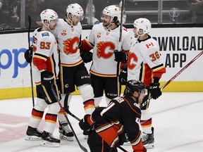The Calgary Flames thumped the Anaheim Ducks 6-0 on their final game of a four-city road trip on Feb. 13, 2020.