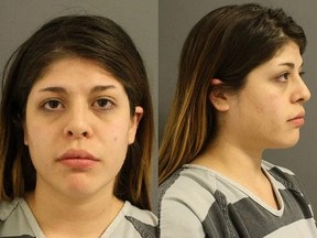 The booking photo for Stephanie Alvarado, mother of Sophia Larson.