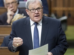 Veterans Affairs and Associate Minister of National Defence Lawrence MacAulay responds to a question during Question Period in the House of Commons Monday, Feb. 3, 2020, in Ottawa.