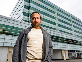 Dr. Monty Ghosh, an addictions specialist, poses for a photo outside Sheldon Chumir Centre in Calgary on Tuesday, October 15, 2019.