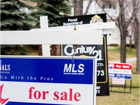 For Sale signs in Calgary, Alberta