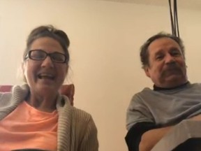 Alice and Jamie Service speak speak via Facetime from their Whitecourt-area home. The two were stuck in Morocco over a week after the country closed its borders to slow the COVID-19 pandemic. Over 1,300 Canadians have been repatriated from the north African country.