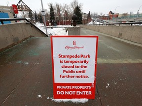 Stampede Park was photographed on Wednesday, March 18, 2020. COVID-19 has forced the temporary layoffs of 890 Calgary Stampede employees. Gavin Young/Postmedia