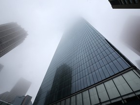 It was a foggy and gloomy day in Calgary as the city continued to deal with the COVID-19 pandemic on Monday, March 30, 2020.  Gavin Young/Postmedia