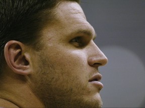 Tackle Tony Boselli of the Houston Texans stands on the sideline during the NFL game against the Dallas Cowboys on September 8, 2002 at Reliant Stadium in Houston, Texas. (Ronald Martinez/Getty Images)