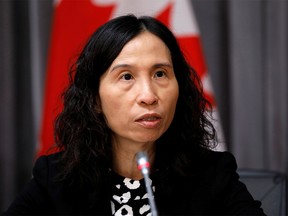 Canada's Chief Public Health Officer Dr. Theresa Tam speaks at a news conference on the coronavirus disease (COVID-19) outbreak on Parliament Hill in Ottawa, Ontario, Canada March 19, 2020. REUTERS/Blair Gable ORG XMIT: GGG-OTW117