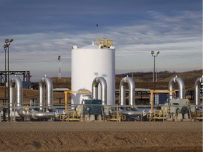 File photo of TC Energy's Keystone pipeline facility in Hardisty, Alberta.