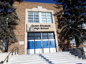 Queen Elizabeth High School in Calgary as all schools in Alberta are closed to students due to COVID19 on Sunday, March 15, 2020.