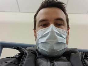 Postmedia reporter Jeff Labine was tested for COVID-19 on March 25 after travelling to the United States earlier in the month and showing symptoms. Photo by Jeff Labine
