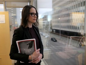 Mara Grunau, executive director, Centre for Suicide Prevention, poses for a photo at their offices in Calgary on Wednesday November 21, 2018.