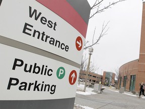 Starting Friday, parking at all Alberta Health Services facilities will be free to health-care workers and the public. The province has directed AHS to temporarily suspending parking fees, including here at the Peter Lougheed Centre, during the ongoing COVID-19 pandemic. Thursday, April 2, 2020. Brendan Miller/Postmedia