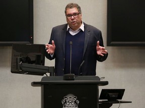 Mayor Naheed Nenshi updated Calgarians on the city's response to the COVID-19 pandemic on Monday, March 23, 2020. Gavin Young/Postmedia