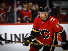 Calgary Flames Kris Versteeg during NHL hockey at the Scotiabank Saddledome in Calgary on Friday, March 16, 2018. Al Charest/Postmedia