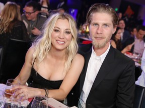 Kaley Cuoco and Karl Cook attend Seth Rogen's Hilarity For Charity at Hollywood Palladium on March 24, 2018 in Los Angeles, Calif. (Rachel Murray/Getty Images for Netflix)