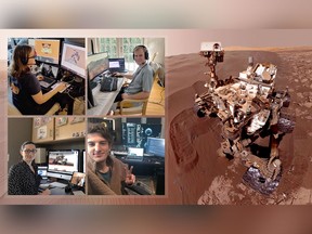 Members of NASA's Curiosity Mars rover mission team photographed themselves on March 20, 2020, the first day the entire mission team worked remotely from home. (NASA/JPL-Caltech)