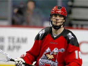 Roughnecks Curtis Manning during warm up before National Lacross League game action between the Vancouver Stealth and the Calgary Roughnecks at the Scotiabank Saddledome in Calgary, Alta. on Friday January 6, 2017. Jim Wells/ Postmedia