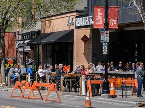 Pictured is Trolley 5 on 17 Avenue S.W. having a busy day on Tuesday, May 26, 2020.