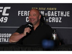 UFC president Dana White speaks to the media after UFC 249 at VyStar Veterans Memorial Arena on May 9, 2020 in Jacksonville, Fla. Douglas P. DeFelice/Getty Images