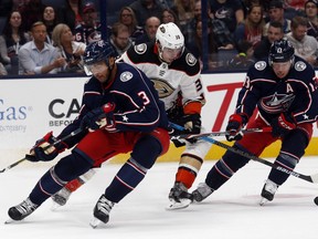 With injured all-stars Seth Jones (left) and Cam Atkinson (right) back for the Blue Jackets, Maple Leafs GM Kyle Dubas could easily see his playoff misery continue.