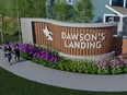 The entry feature to Dawson's Landing in Chestermere. Courtesy, Qualico Communities