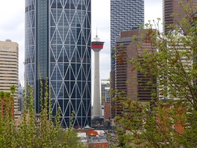 Downtown Calgary is seen as the Province will decide this week whether Calgary gets the green light to move to the next phase of Stage 1 on Tuesday, May 19, 2020.