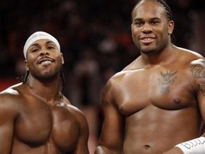 Shad Gaspard (right) and JTG were known as the tag team, Cryme Tyme.