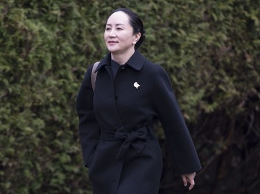 Meng Wanzhou, chief financial officer of Huawei, leaves her home to go to B.C. Supreme Court in Vancouver, Wednesday, January 22, 2020. The British Columbia Supreme Court is scheduled to release a key decision today in the American extradition case of Huawei executive Meng Wanzhou.